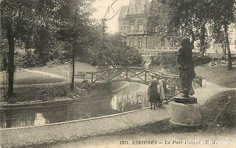Cartes Postales: France - 92 - Asni&egrave;res - Le Parc Pouget - Anim&eacute;e - Oblit&eacute;ration ronde de 1937 - CPA - Voir Scans Rec