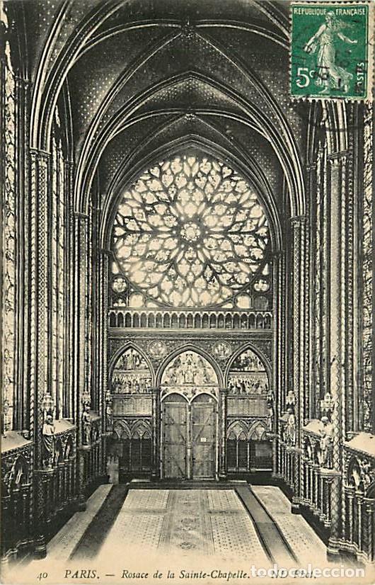 Cartes Postales: France - 75 - Paris - Rosace de la Sainte-Chapelle - Oblit&eacute;ration ronde de 1912 - CPA - Voir Scans R
