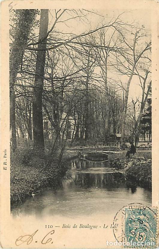 Postales: France - 75 - Paris - Bois de Boulogne - Le Lac - Anim&eacute;e - Pr&eacute;curseur - Oblit&eacute;ration ronde de 1904 -