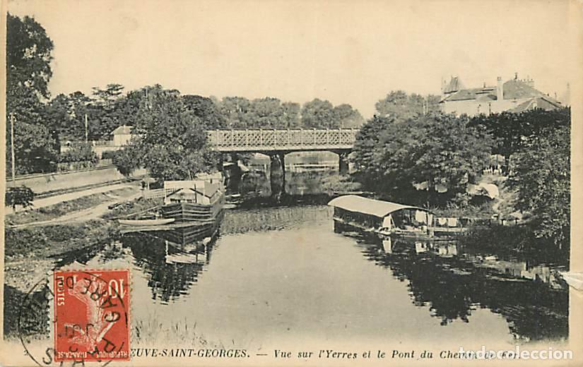 Postales: France - 94 - Villeneuve Saint Georges - Vue Sur l'Yerres et le Pont du Chemin de Fer - Correspondan
