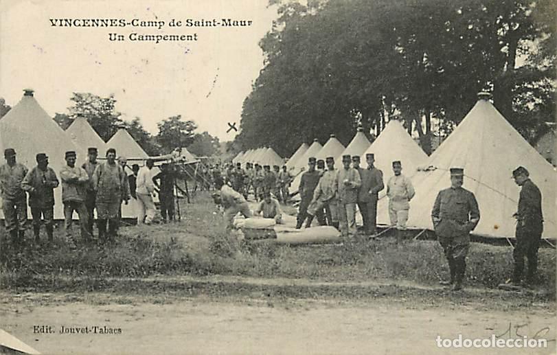 Postales: France - 94 - Vincennes - Camp de Saint-Maur - Un Campement - Anim&eacute;e - Grosse Animation - Militaria