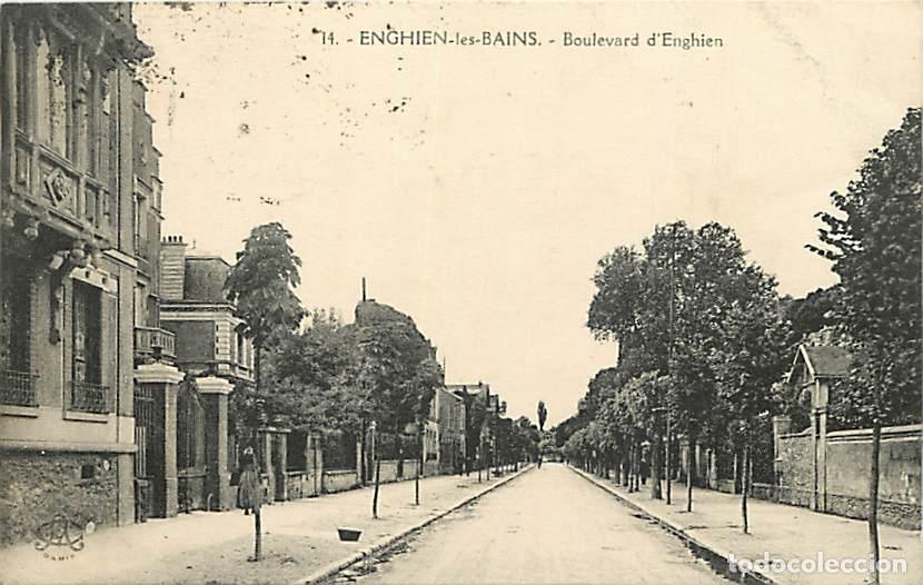 Postales: France - 95 - Enghien les Bains - Boulevard d'Enghien - Anim&eacute;e - Correspondance - Oblit&eacute;ration ronde