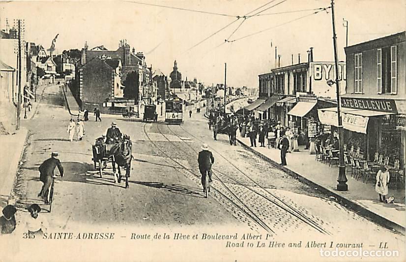 Postais: France - 76 - Sainte Adresse - Route de la H&egrave;ve et Boulevard Albert 1er - Anim&eacute;e - Tramway - Corresp