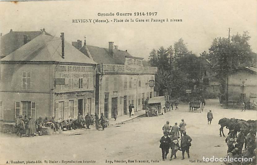 Cartoline: France - 55 - Revigny - Grande Guerre 1914 1917 - Place de la Gare et Passage &agrave; niveau - Anim&eacute;e - So