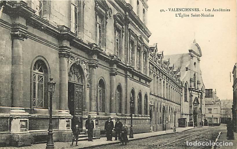 Cartoline: France - 59 - Valenciennes - Les Acad&eacute;mies - L'Eglise Saint-Nicolas - Anim&eacute;e - CPA - Voir Scans Rect