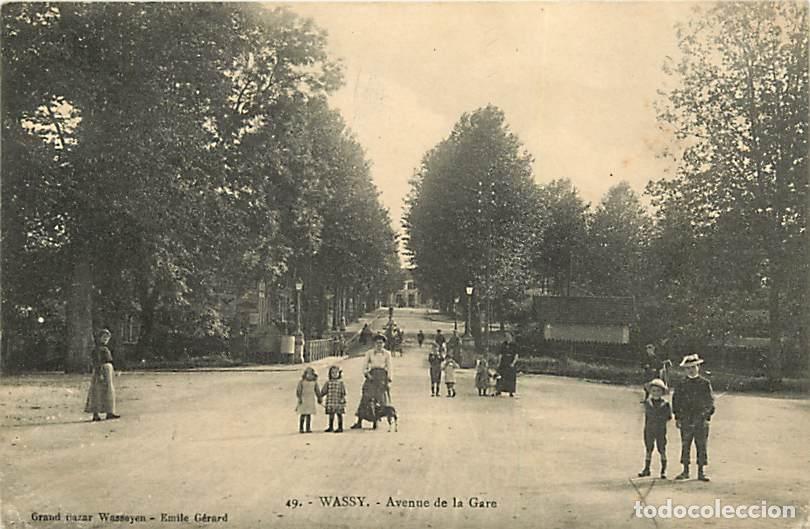 Cartoline: France - 52 - Wassy - Avenue de la Gare - Anim&eacute;e - Correspondance - Oblit&eacute;ration ronde de 1913 - CPA