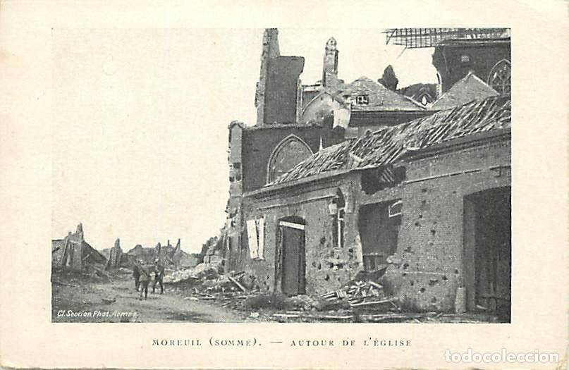 Cartoline: France - 80 - Moreuil - Autour de l'Eglise - Anim&eacute;e - Ruines - CPA - Voir Scans Recto-Verso