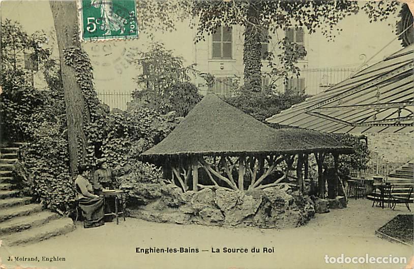 Postkarten: France - 95 - Enghien les Bains - La Source du Roi - Anim&eacute;e - Etat pli visible - CPA - Voir Scans Re
