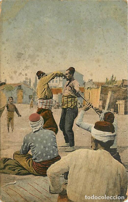 Postkarten: Gr&egrave;ce - Salonique - Danse du ventre - Anim&eacute;e - Coloris&eacute;e - Correspondance militaire et amoureuse - V