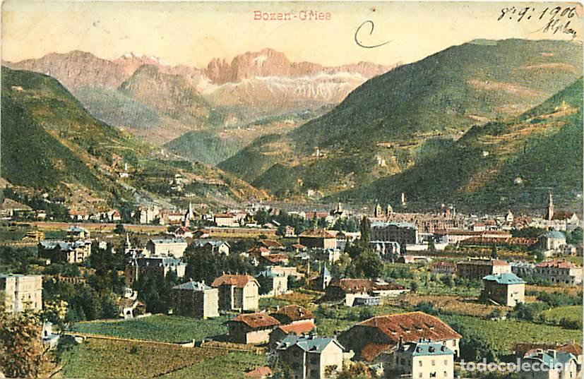 Postkarten: Italie - Bozen-Gries - Vue G&eacute;n&eacute;rale - Coloris&eacute;e - Correspondance - Oblit&eacute;ration ronde de 1906 - CPA