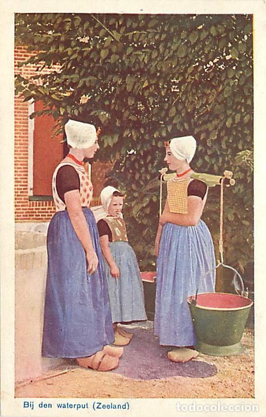 Postcards: Pays - Pays Bas - Bij den waterput ( Zeeland ) - Folklore - Art Peinture - Au puits - CPA - Voir Sca