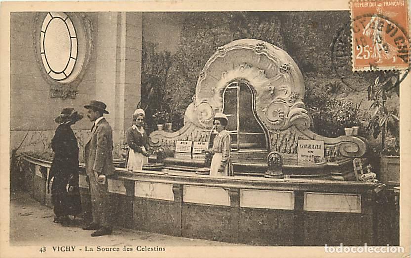 Postcards: France - 03 - Vichy - La Source des C&eacute;lestins - Anim&eacute;e - CPA - Oblit&eacute;ration ronde de 1928 - Voir Sca
