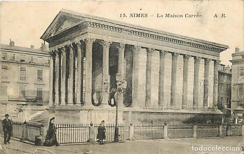 Cartoline: France - 30 - Nimes - La Maison Carr&eacute;e - Anim&eacute;e - Correspondance - CPA - Voyag&eacute;e en 1917 - Voir Scan