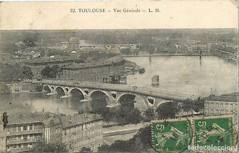 Cartoline: France - 31 - Toulouse - Vue G&eacute;n&eacute;rale - CPA - Oblit&eacute;ration ronde de 1918 - Etat l&eacute;ger pli visible -