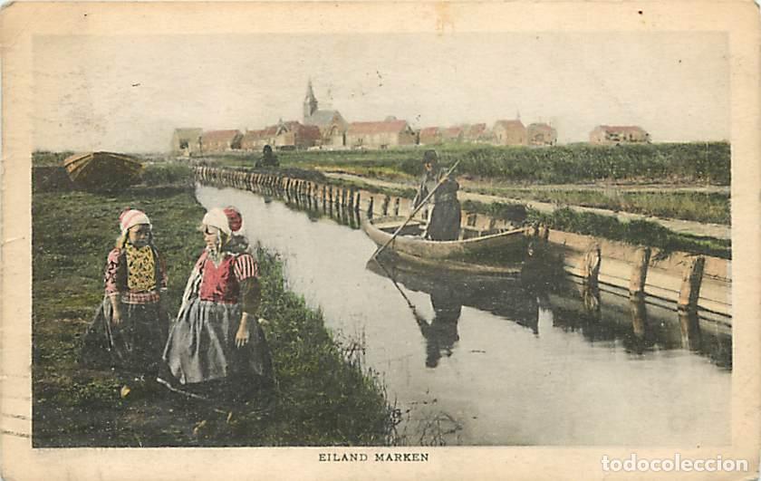 Postcards: Pays - Pays Bas - Eiland Marken - Enfants - Coloris&eacute;e - CPA - Oblit&eacute;ration ronde de 1922 - Voir Scan