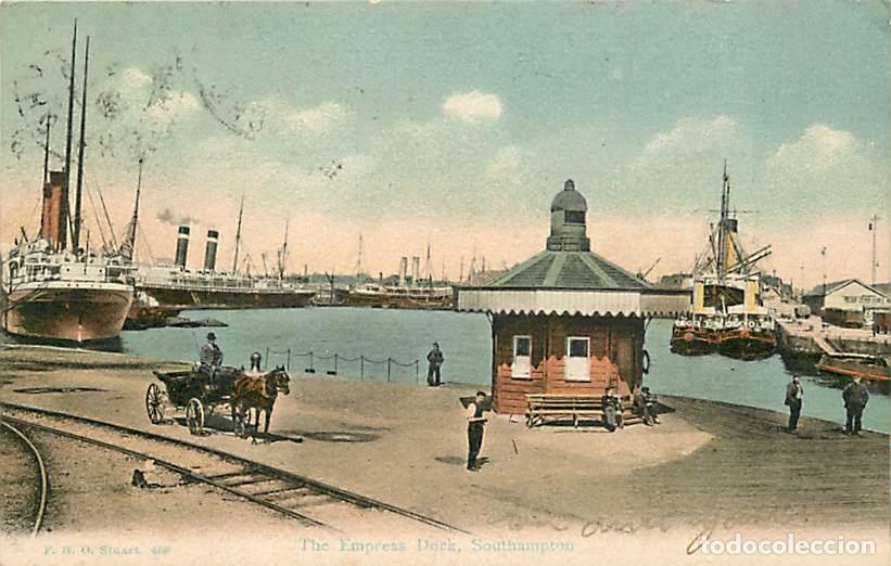 Postcards: Pays - Royaume-Uni - Southampton - The Empress Dock - Anim&eacute;e - Coloris&eacute;e - CPA - Oblit&eacute;ration ronde