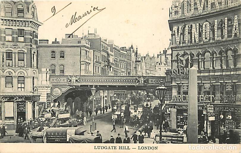 Postcards: Pays - Royaume-Uni - London - Londres - Ludgate Hill - Anim&eacute;e - CPA - Oblit&eacute;ration ronde de 1905 - E