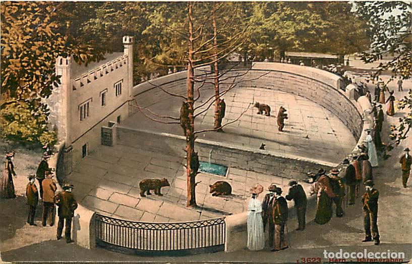 Postkarten: Pays - Suisse - Berne - Bern - Barengraben - Fosse aux ours - Anim&eacute;e - Coloris&eacute;e - CPA - Oblit&eacute;ratio