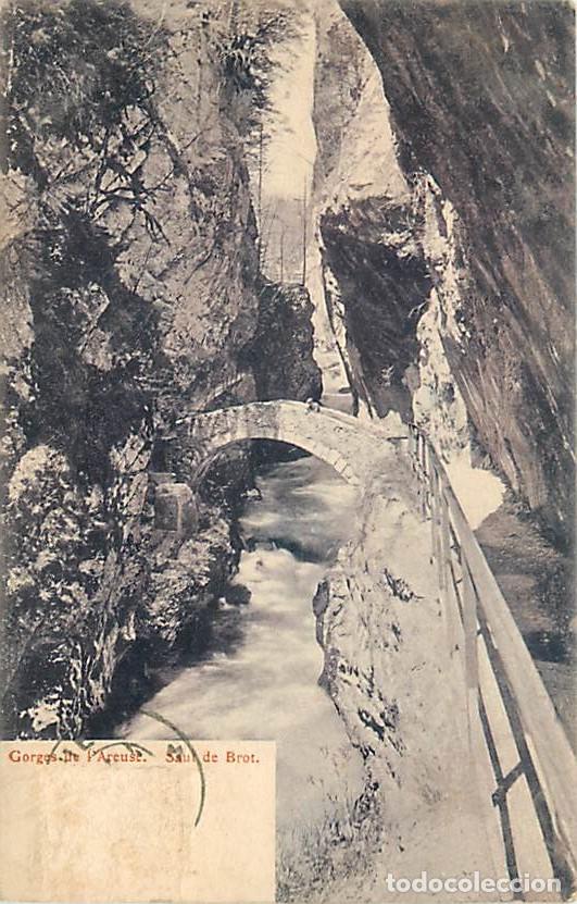 Postkarten: Pays - Suisse - Gorges de l'Areuse - Saut de Brot - Correspondance - CPA - Voyag&eacute;e en 1904 - Voir Sc