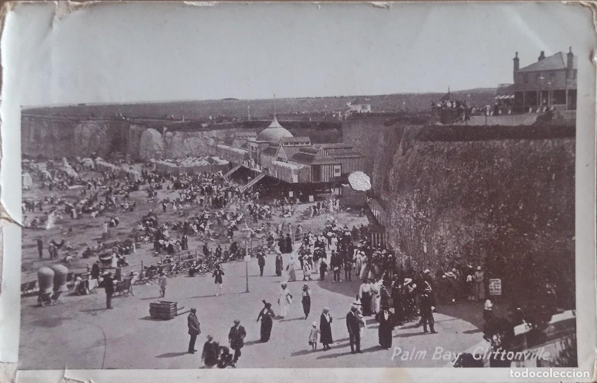 Postales: INGLATERRA. POSTAL CIRCULADA VINTAGE. PALM BAY, CLIFTONVILLE - ZONA DE PLAYA