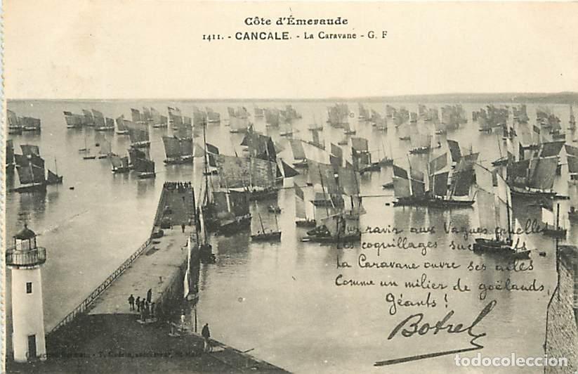 Postcards: France - 35 - Cancale - La Caravane - Anim&eacute;e - Bateaux - CPA - Oblit&eacute;ration ronde de 1916 - Voir Sca