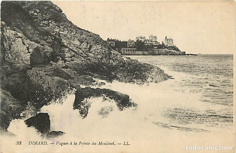 Postcards: France - 35 - Dinard - Vagues &agrave; la Pointe du Moulinet - Correspondance - CPA - Voyag&eacute;e en 1920 - Voi
