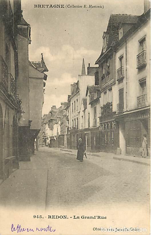 Postales: France - 35 - Redon - La Grand'Rue - Anim&eacute;e - Pr&eacute;curseur - CPA - Oblit&eacute;ration ronde de 1903 - Voir S