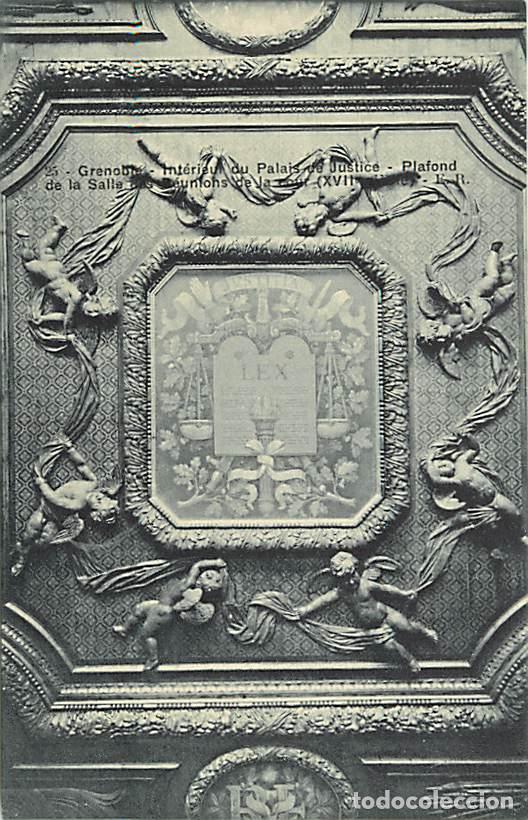 Cartes Postales: France - 38 - Grenoble - Int&eacute;rieur du Palais de Justice - Plafond de la Salle de R&eacute;unions de la Cour