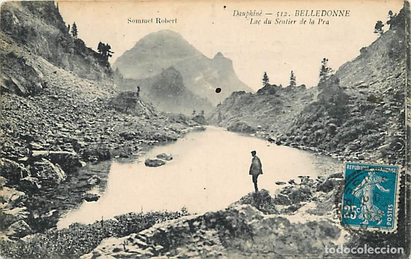 Cartes Postales: France - 38 - Massif de Belledonne - La&ccedil; du Sentier de la Pra - Anim&eacute;e - Correspondance - CPA - Obli