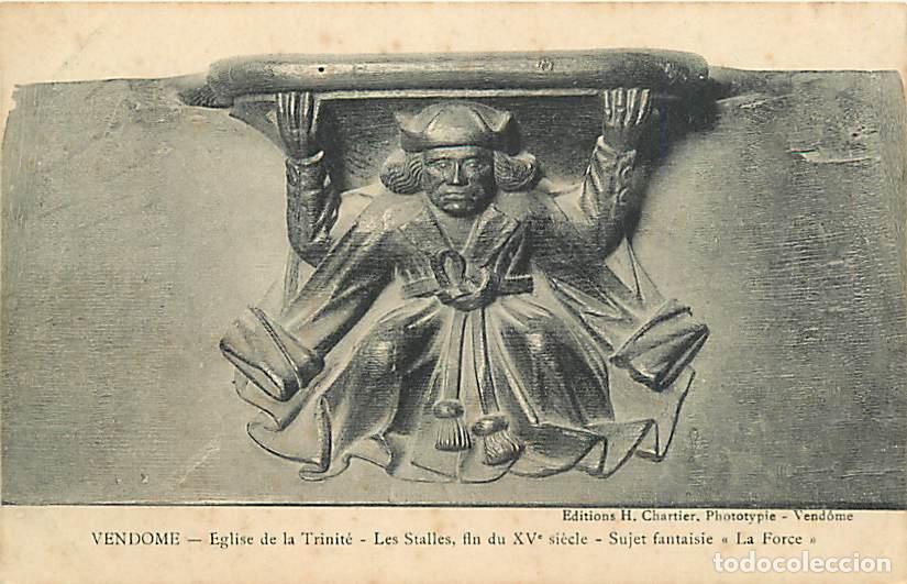 Postcards: France - 41 - Vendome - Eglise de la Trinit&eacute; - Les Stalles, fin du XVe si&egrave;cle - Sujet fantaisie La F
