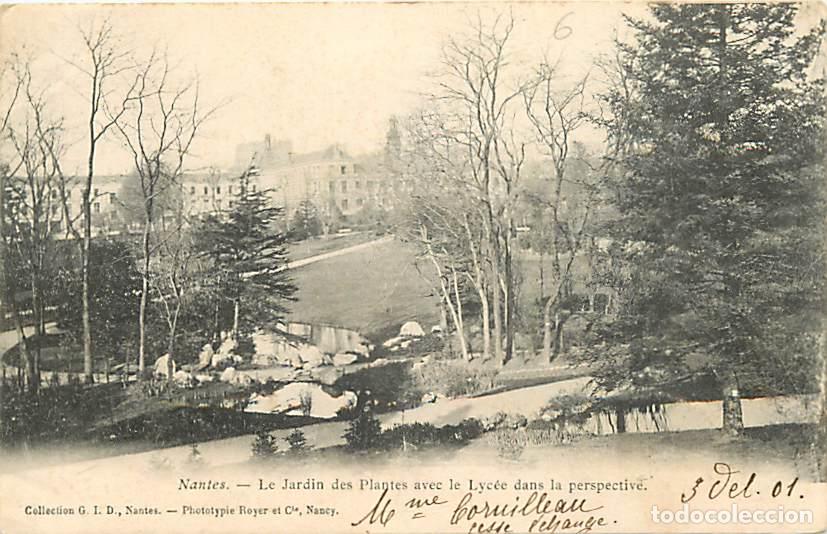 Postales: France - 44 - Nantes - Jardin des Plantes - Le Lyc&eacute;e dans la perspective - Pr&eacute;curseur - CPA - Oblit&eacute;