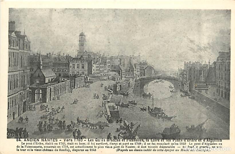 Postales: France - 44 - Nantes - Ancien Nantes - Vers 1760 - Les Quais Brancas et Flesselles, la Loire et les