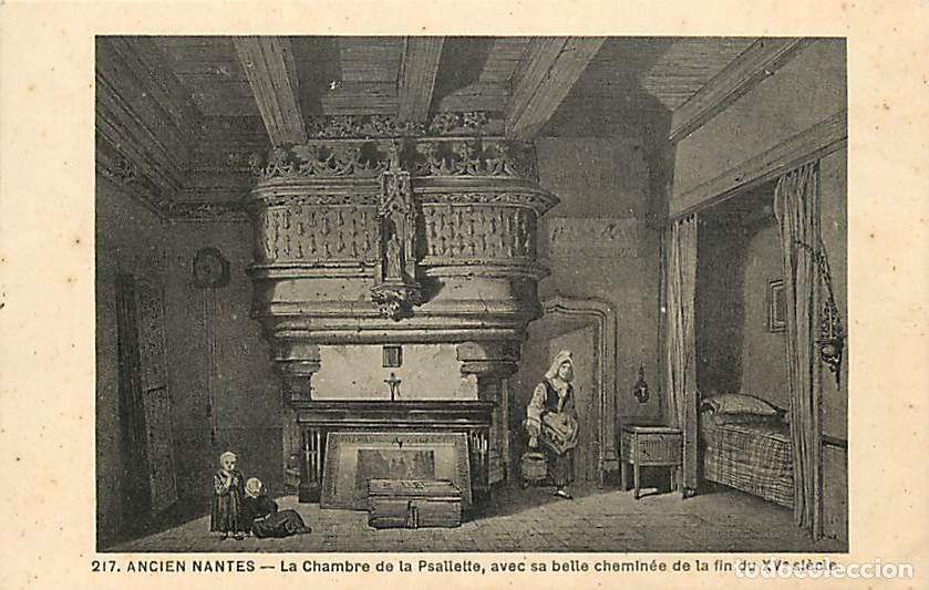 Postkarten: France - 44 - Nantes - Ancien Nantes - La Chambre de la Psallette, avec sa belle chemin&eacute;e de la fin