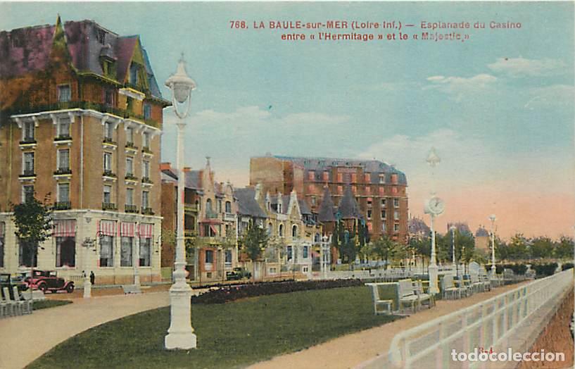 Postais: France - 44 - La Baule - Esplanade du Casino entre l'Hermitage et le Majestic - Coloris&eacute;e - CPA - Vo