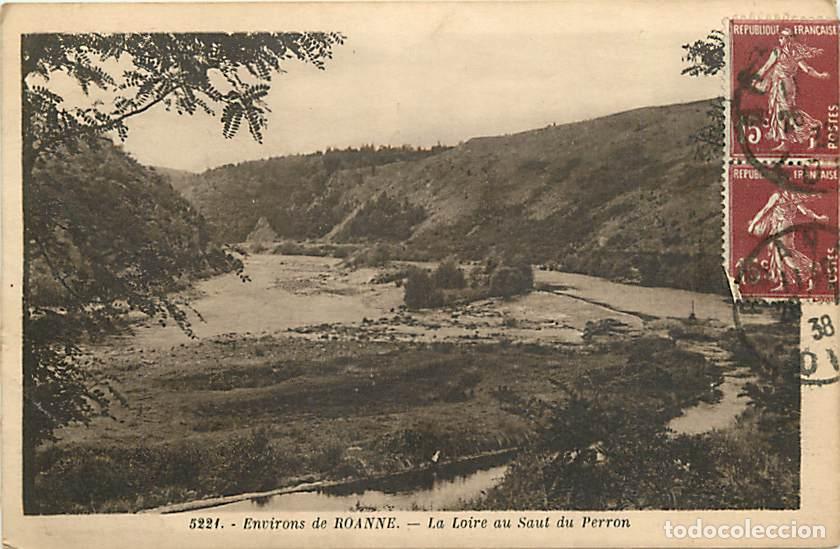 Postais: France - 42 - Loire - Environs de Roanne - La Loire au Saut du Perron - CPA - Oblit&eacute;ration ronde de