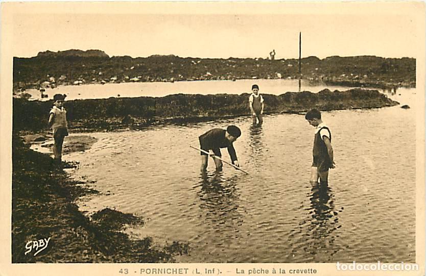 Postais: France - 44 - Pornichet - La p&ecirc;che &agrave; la crevette - Anim&eacute;e - Enfants - Correspondance - CPA - Voyag&eacute;e