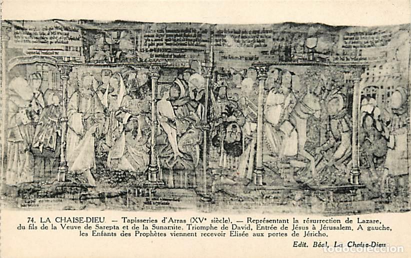 Cartoline: France - 43 - La Chaise Dieu - Tapisseries d'Arras - Repr&eacute;sentant la r&eacute;surrection de Lazare - Tapiss