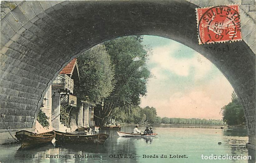Postcards: France - 45 - Olivet - Bords du Loiret - Anim&eacute;e - Coloris&eacute;e - Correspondance - CPA - Oblit&eacute;ration ro