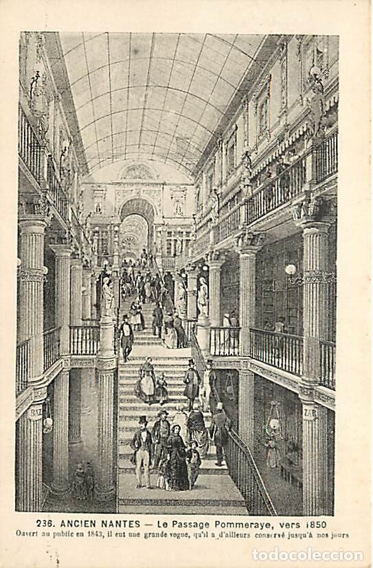 Postcards: France - 44 - Nantes - Ancien Nantes - Le Passage Pommeraye, vers 1850 - Illustration - CPA - Voir S