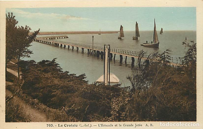 Cartoline: France - 44 - Le Croisic - L'Estacade et la Grande Jet&eacute;e - Coloris&eacute;e - CPA - Voir Scans Recto-Verso