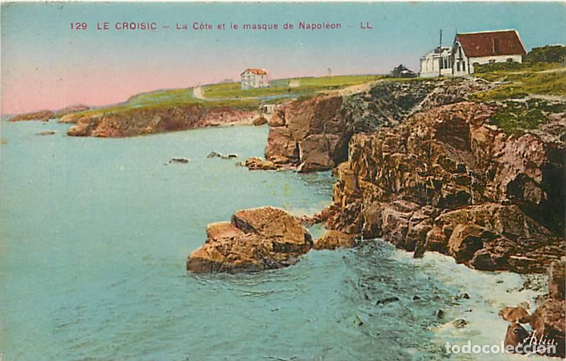 Cartoline: France - 44 - Le Croisic - La C&ocirc;te et le masque de Napol&eacute;on - Coloris&eacute;e - CPA - Voir Scans Recto-Ver