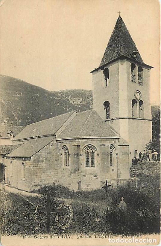 Postais: France - 48 - Qu&eacute;zac - L'Eglise - CPA - Etat l&eacute;ger pli visible - Voir Scans Recto-Verso