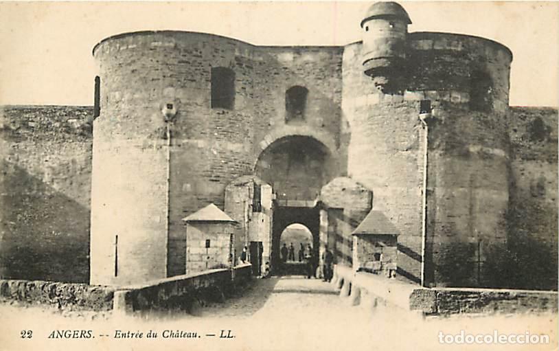 Postais: France - 49 - Angers - Entr&eacute;e du Ch&acirc;teau - Anim&eacute;e - CPA - Oblit&eacute;ration ronde de 1928 - Voir Scans Re