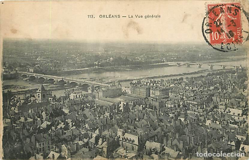 Postales: France - 45 - Orl&eacute;ans - Vue G&eacute;n&eacute;rale a&eacute;rienne - CPA - Oblit&eacute;ration ronde de 1910 - Voir Scans Recto-