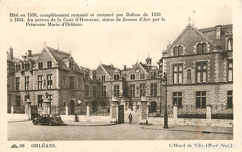 Postales: France - 45 - Orl&eacute;ans - L'Hotel de Ville - Anim&eacute;e - Automobiles - Correspondance - CPA - Voyag&eacute;e en