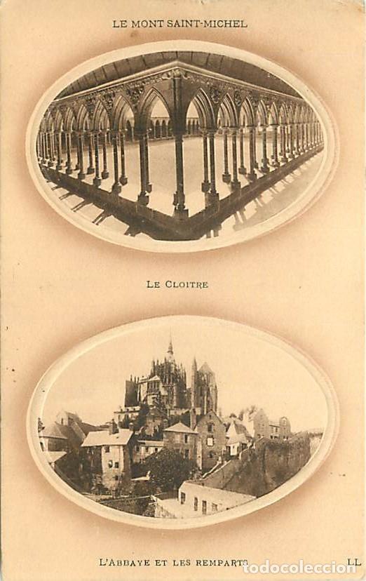 Postales: France - 50 - Le Mont Saint Michel - Multivues - Le Cloitre - L'Abbaye et les Remparts - Carte en re
