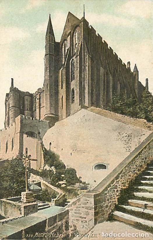 Postales: France - 50 - Le Mont Saint Michel - La Merveille - Coloris&eacute;e - Edition Chocolat Louit - CPA - Voir