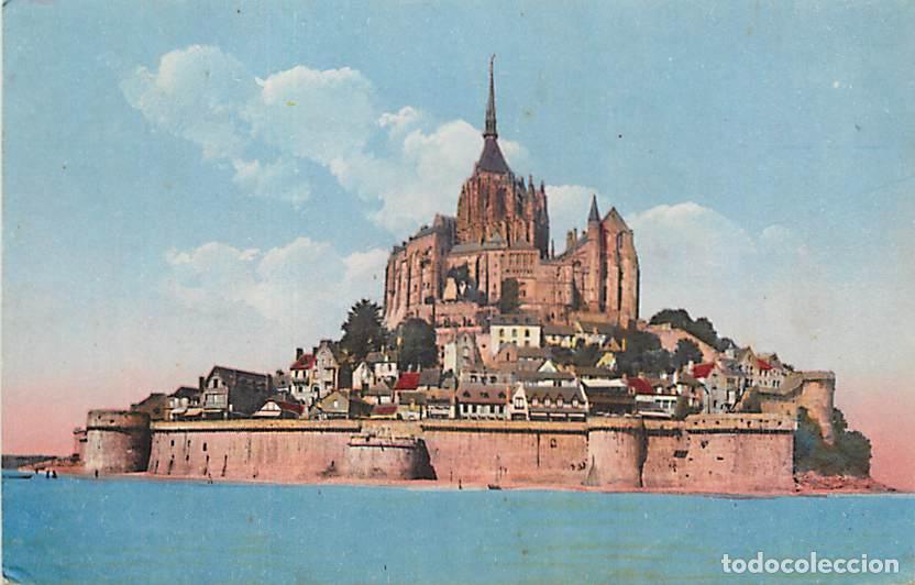 Postkarten: France - 50 - Le Mont Saint Michel - Les Remparts et l'Abbaye - Coloris&eacute;e - CPA - Voir Scans Recto-V