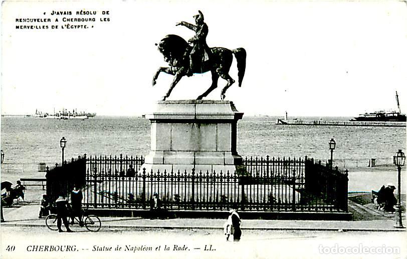 Postcards: France - 50 - Cherbourg - Statue de Napol&eacute;on et la Rade - Anim&eacute;e - CPA - Carte Neuve - Voir Scans Re