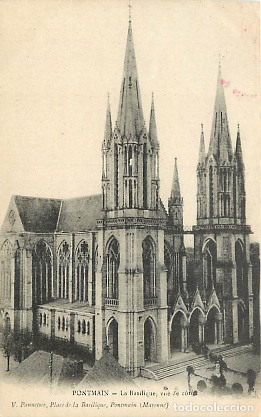 Postcards: France - 53 - Pontmain - La Basilique vue de cot&eacute; - CPA - Voir Scans Recto-Verso